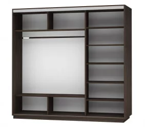 Шкаф-купе трехдверный Экспресс Трио Элемент 2400х2400h Дуб венге