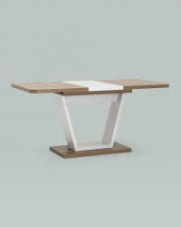 Большой обеденный стол Vector 120-160 дуб Ка-пепел