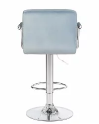 Стул барный DOBRIN KRUGER ARM Пудрово-голубой велюр MJ9-74