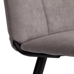 Стул обеденный Asti TREND, велюр, серый/черный, 29, 47х54х86 см