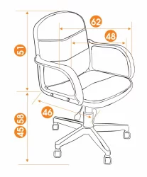 Офисное кресло BAGGI бежевый 12