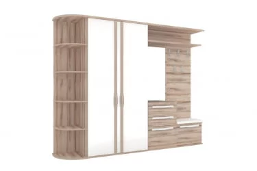 Прихожая в коридор классическая Марта ЛД №3 Белый Дезира Эш