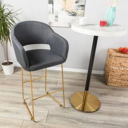 Кресло Бар Oscar Б темно-серый/Линк золото