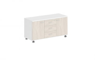 Тумба сервисная с 3-мя ящиками Sigma SG.621.WH.OL.M Белый Дуб светлый