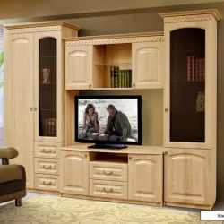 Секция для ТВА Гармония-4 01 Дуб беленый Туя светлая