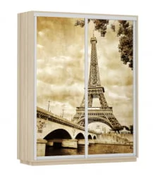 Шкаф-купе двухдверный Экспресс Дуо 1600х2200h Париж/Ясень шимо светлый