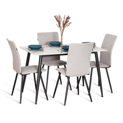 Дизайнерский стул La Rousse NEW, ткань рогожка, серый/черный, 3M 16/2, 45x55x93 см