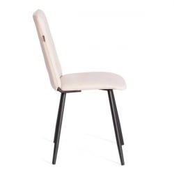 Стул обеденный Asti TREND, флок , бежевый/черный, 7, 47х54х86 см