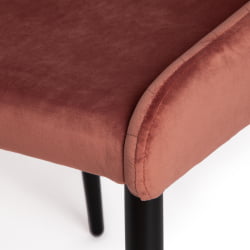 Стул MANTRA (mod. 713) ткань/металл, 49х61х82 см, высота до сидения 49 см, коралловый barkhat 15 /черный