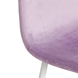 Дизайнерский стул BREEZE (mod. 4724) вельвет/металл, 44 х 53 х 87 см, Light lavander (светло-лавандовый) HLR26 / белый