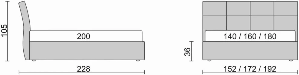 Кровать Visconti Белый\Черный