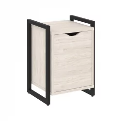 Тумба на регулируемых опорах с распашным фасадом LOFT VR.L-T2.O Металл черный Денвер светлый