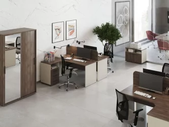 Топ тумбы к прямому столу New Line NLN36376203 Дуб шамони темный