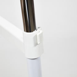 Вешалка NY-3297 металл, 76-130*43*109-165см, хром/белый