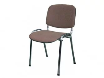 Стул ZP_UP_EChair Rio ИЗО хром ткань коричневая 550730