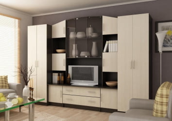 Классическая стенка в гостиную Макарена Венге Дуб