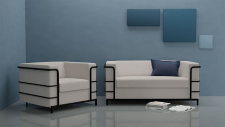 Диван четырехместный Аполло 2.0 (4Д) Кремово-белый Euroline 907