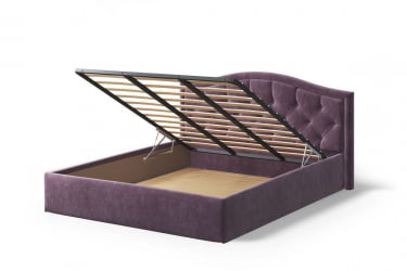 Кровать Стелла, 1400*2000 мм, велюр NEO 17, фиолетовый