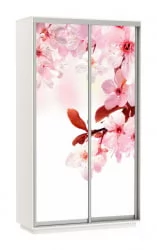 Шкаф-купе белый Экспресс Хит Сакура/Белый снег