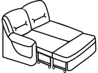 Диван фанера Вавилон 2ВР Оранжевая (экокожа)