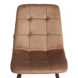 Металлический стул CHILLY (mod. JSC-220) Велюр/металл , 44,5х52,5х88 см, Brown (коричневый) HLR11 / орех