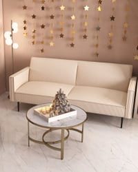 Журнальный столик Адриана 80*80 см светлая керамика