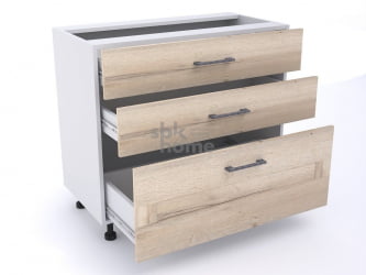 Стол с ящиками СЯ-90, Дублин (900*470*820) Дуб галифакс белый, 21619 