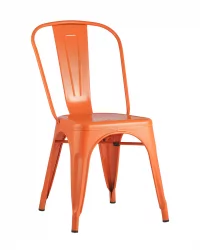 Стул TOLIX с высокой спинкой Оранжевый глянцевый