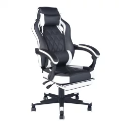 Геймерское кресло ТопЧаирс Вираге Черный-белый / TopChairs Virage