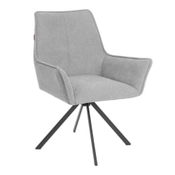 Кресло Murano/Мурано опора 360, велюр/букле (HYP), светло-серый