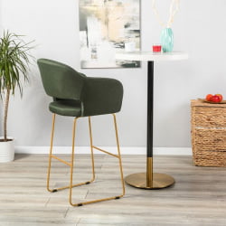 Кресло Бар Oscar Б темно-зеленый/Линк золото
