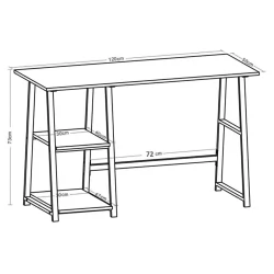 Письменный стол с полками BRABIX LOFT CD-006 Дуб натуральный