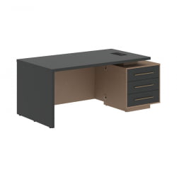 Стол руководителя правый VELION VCT 1890 R Яшма черный Кобра