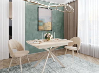 Обеденный стол Орфей 46 (04) Мрамор бежевый