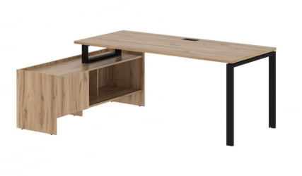 Стол с тумбой EDIS EUCT 19814 Дуб Денвер светлый Черный