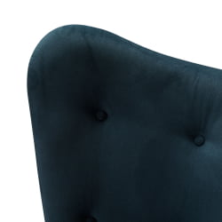 Кресло Хайбэк синий/т.орех