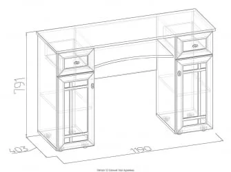 Стол туалетный Sherlock 52 Дуб Сонома (спальня)