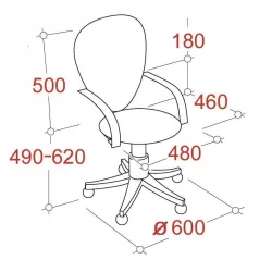 Кресло EChair-222 PC 622255 Красное