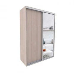 Шкаф с зеркалом Акцент-Сим ДЗ 1400х600  Ясень шимо светлый