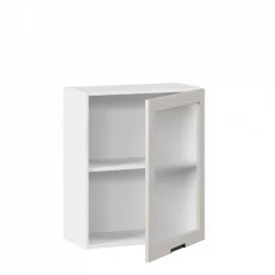 Шкаф кухонный 600 со стеклом Джамис ЛД 296.350.000.105 Белый Кашмир