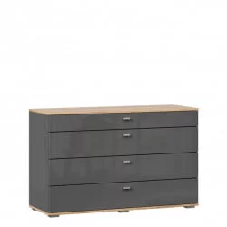 Комод 1200 с 4 ящиками Фиджи ЛД 659.050.000 Дуб Золотой Антрацит