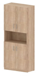 Шкаф с 2-мя комплектами глухих малых дверей SR-5W.4 Дуб Бофорд