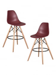 Стул барный DOBRIN DSW BAR (ножки светлый бук, цвет сливовый (R-13)) 2 шт