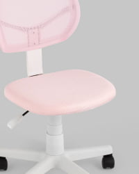 Кресло компьютерное детское ЛОЛО розовый пластик белый