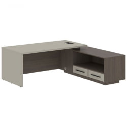 Стол руководителя правый VELION VCT 2119 R Аметист Дуб Сильвер