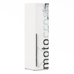 Шкаф одностворчатый тип 2 Мотокросс ЛД 535.020.000 Серый шелк с фотопечатью