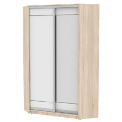 Шкаф-купе YA-230х1250-5(ДСС-Белый-D1D2)