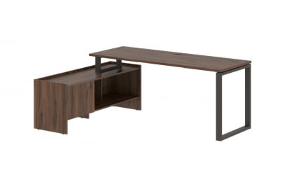 Стол с тумбой ЕДИС ЕКCТ 19614 Дуб Денвер темный Мокко / EDIS EQCT