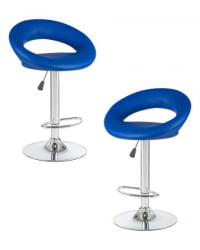 Стул барный DOBRIN MIRA (синий) 2 шт