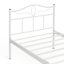Односпальная кровать LUCY (mod. 9305) металл, 90*200 см (Single bed), White (белый)